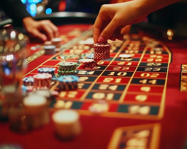Live blackjack table with professional dealer and multi-camera angles